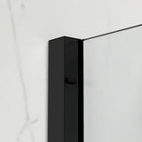Tuš kabina SAT Xmotion 140x90 cm v črni izvedbi s prozornim steklom in drsnim odpiranjem