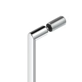 Tuš kabina SAT Walk-In Xmotion 120x110 cm z drsnimi vrati, prozornim steklom in sijaj krom izvedbo.