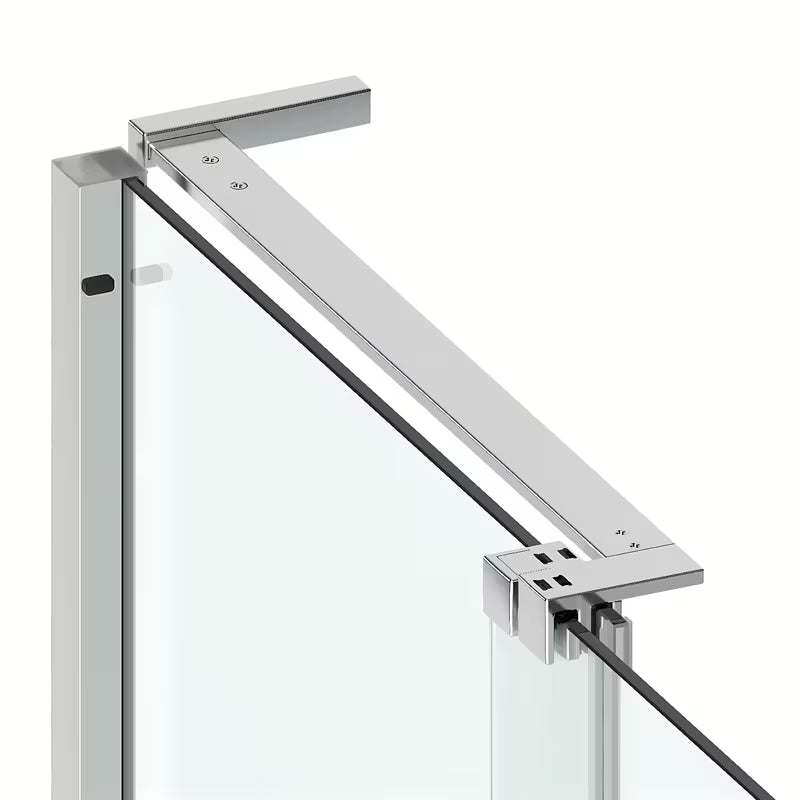 Tuš kabina SAT Walk-In Xmotion 120x110 cm z drsnimi vrati, prozornim steklom in sijaj krom izvedbo.