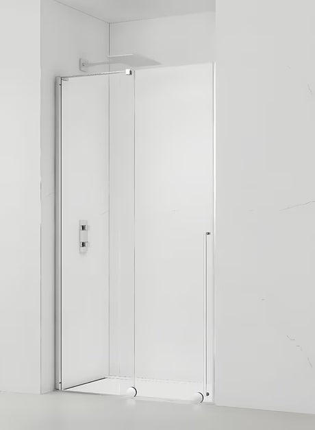 Tuš vrata za nišo SAT Walk-In Xmotion 110 cm v sijajnem kromu s prozornim steklom in drsnim sistemom