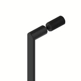Tuš vrata za nišo SAT Xmotion 140 cm v črni barvi s prozornim steklom in drsnim odpiranjem.