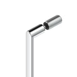 Pravokotna tuš kabina SAT Walk-In Xmotion 140x80 cm v sijaj krom izvedbi s prozornim steklom in drsnimi vrati.