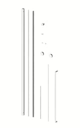 Pravokotna tuš kabina SAT Walk-In Xmotion 140x80 cm v sijaj krom izvedbi s prozornim steklom in drsnimi vrati.