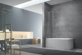 Stena za Kopalno Kad SAT Walk-In Xmotion 150 cm v krom izvedbi z drsnim delom in obdelavo Easy Clean