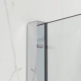 Stena za Kopalno Kad SAT Walk-In Xmotion 150 cm v krom izvedbi z drsnim delom in obdelavo Easy Clean