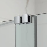 Stena za Kopalno Kad SAT Walk-In Xmotion 150 cm v krom izvedbi z drsnim delom in obdelavo Easy Clean