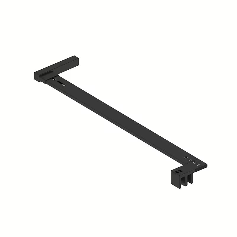 Crna walk-in tuš stijena SAT Walk-In Xmotion 110 cm s prozirnim staklom i kliznim sustavom.