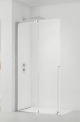 Tuš kabina SAT Walk-In Xmotion Walk-In 90 cm u sjajnom kromu s prozirnim staklom i kliznim sustavom