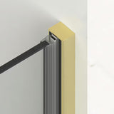 Tuš vrata SAT Walk-In Xmotion 140 cm sa sjajnim zlatnim profilom i prozirnim staklom