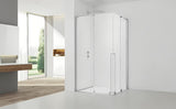 Kvadratna tuš kabina SAT Walk-In Xmotion 140x140 cm s kliznim vratima i prozirnim staklom u sjajnom kromu