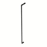 Pravokotna tuš kabina SAT Xmotion 110x80 cm u crnoj boji, s prozirnim staklom i kliznim vratima.