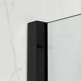 Pravokotna tuš kabina SAT Xmotion 140x80 cm u crnoj izvedbi s prozirnim staklom i kliznim sustavom.