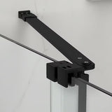 Pravokotna tuš kabina SAT Xmotion 140x80 cm u crnoj izvedbi s prozirnim staklom i kliznim sustavom.