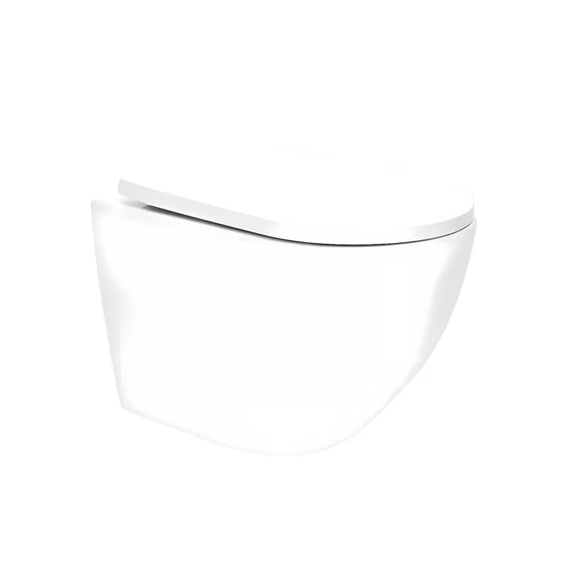 Viseči WC set SAT Fusion s vrtložnim ispiranjem, ugradbenim modulom, vodokotlićem, bijelom tipkom i sjedalom