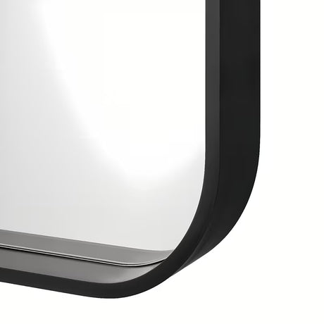Pravokutno ogledalo SAT 50x70 cm u crnoj boji s mogućnošću montaže okomito ili vodoravno.