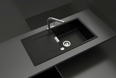 Granitni pomivalno korito Schock Mond z odcejalnikom u boji magma pro ugradnja za delovni pult