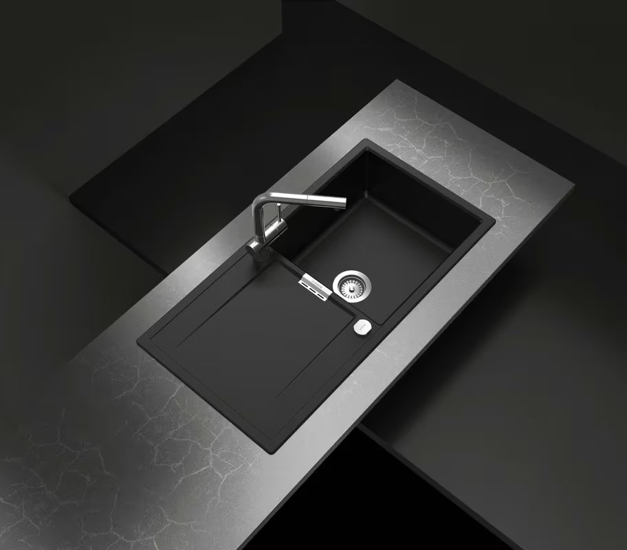 Granitni pomivalno korito Schock Mond z odcejalnikom u boji magma pro ugradnja za delovni pult