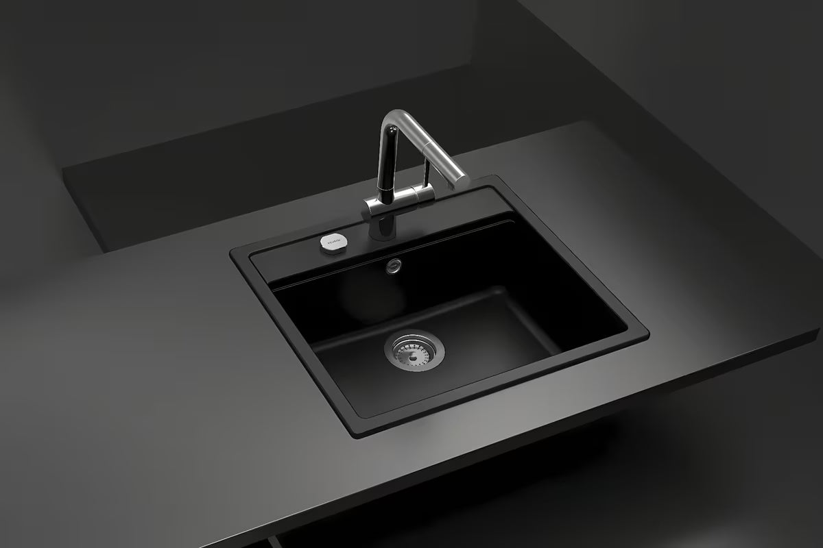Schock granitno kuhinjsko enojno korito Cristadur 57 x 51 cm v barvi stone pro za zgornjo montažo