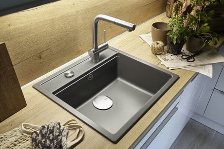 Schock granitno kuhinjsko enojno korito Cristadur 57 x 51 cm v barvi stone pro za zgornjo montažo