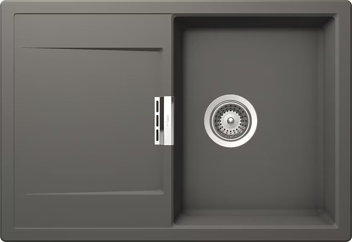 Granitni pomivalno korito Schock Mono D100 z odcejalnikom u boji silverstone pro montaža za delovni pult.