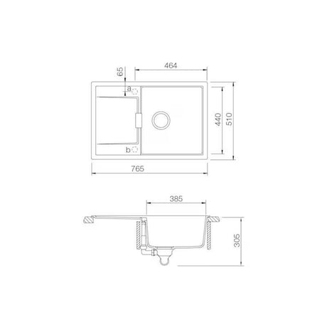 Granitno pomivalno korito Schock Mono D100 z odcejalnikom v barvi silverstone pro montaža za delovni pult.