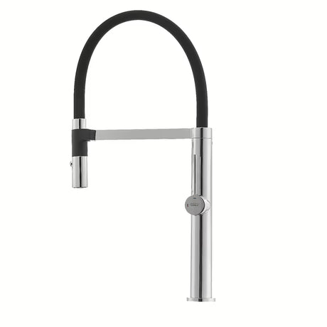 SIKO enoročna stoječa armatura za pomivalno korito crni krom s tušem pričvršćenim magnetom