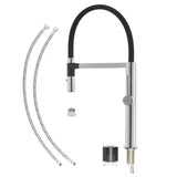 SIKO enoročna stoječa armatura za pomivalno korito crni krom s tušem pričvršćenim magnetom