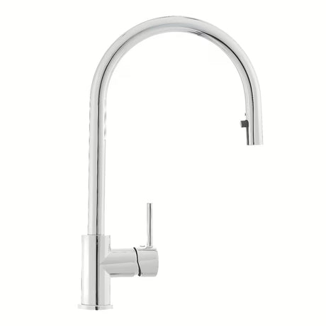 Kromirana armatura za pomivalno korito SIKO Chrome z izvlečno prho i zakretnim krakom