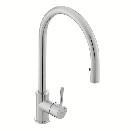 Kromirana armatura za pomivalno korito SIKO Chrome z izvlečno prho i zakretnim krakom