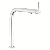 Kromirana armatura za pomivalno korito SIKO Chrome s uvlačnim pričvršćenjem pro za ugradnju ispod prozora i ručicom uz izljev