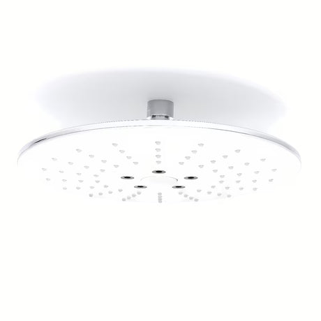 Bijela nadglavna prha SIKO u okruglom dizajnu z gumbom pro, prebacivanje 3 mlaza