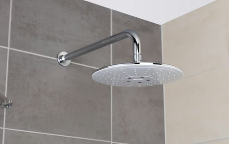 Bijela nadglavna prha SIKO u okruglom dizajnu z gumbom pro, prebacivanje 3 mlaza