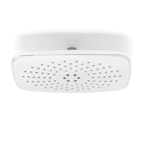 Pravokutna nadglavna prha SIKO Chrome u bijeloj/krom izvedbi s dvije funkcije mlaza.