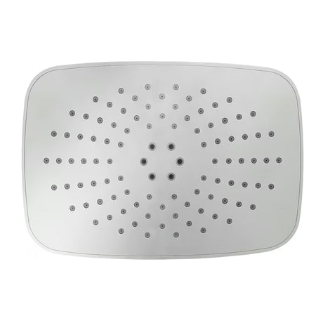 Pravokutna nadglavna prha SIKO Chrome u bijeloj/krom izvedbi s dvije funkcije mlaza.