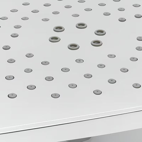 Pravokutna nadglavna prha SIKO Chrome u bijeloj/krom izvedbi s dvije funkcije mlaza.