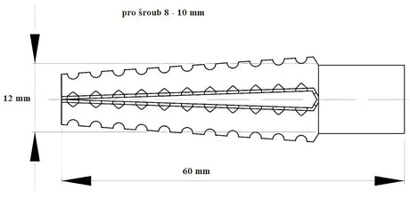 Metalna tipla za Ytong i šuplju ciglu pro vijci 8-10