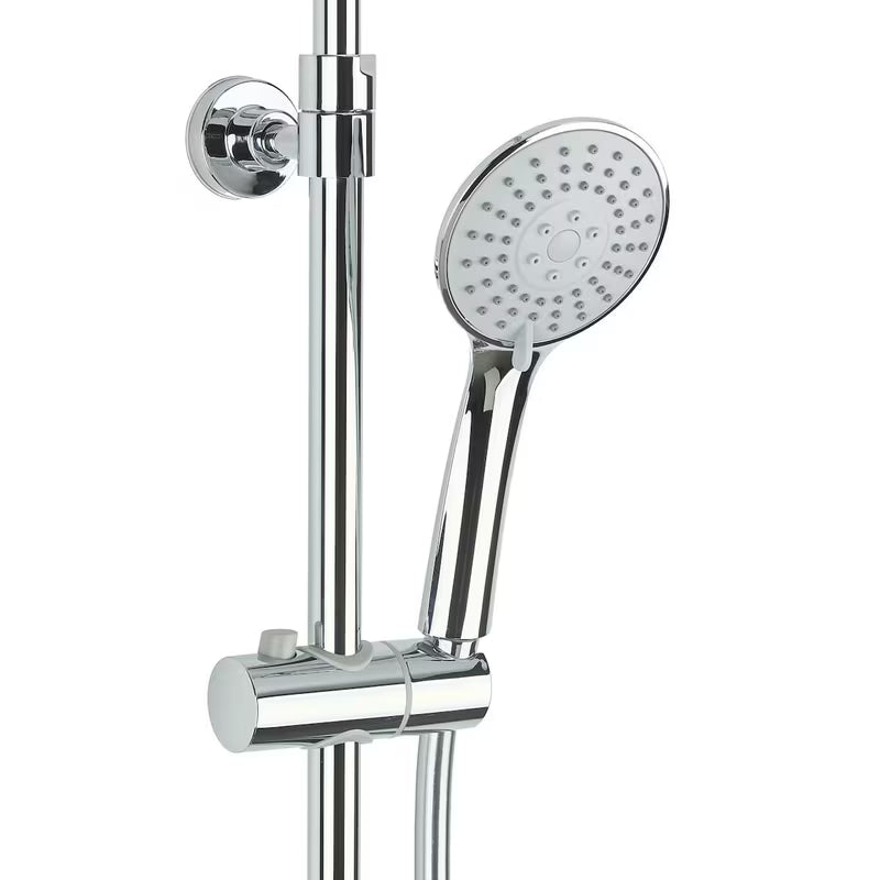 Kromirana ročna prha SIKO s 3 funkcijami in premerom 10 cm pro za udobno prhanje