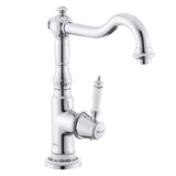 Kromirana armatura za pomivalno korito SIKO Provence s ručicom i zakretnim izljevom u retro dizajnu.