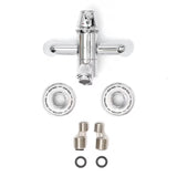 Kromirana enoročna stenska armatura za kad SIKO Provence u retro dizajnu s preklopnikom skrivenim u izljevu.