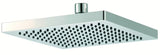Kvadratna nadglavna prha SIKO Chrome 20x20 cm v celokrom izvedbi, siva/krom