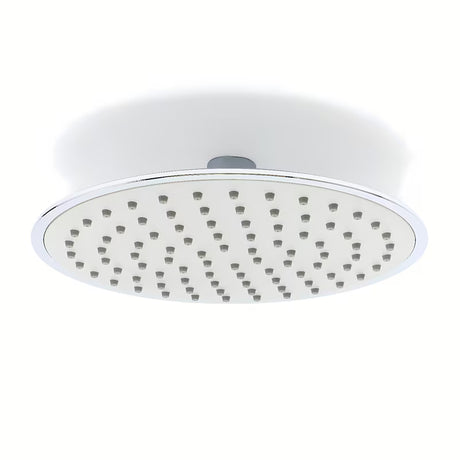 Okrogla nadglavna prha SIKO Grey-Chrome v kombinaciji siva in krom, premer 20 cm.