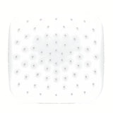 Nadglavna prha SIKO v beli in kromu, kvadratna 25 x 25 cm z zaobljenimi vogali