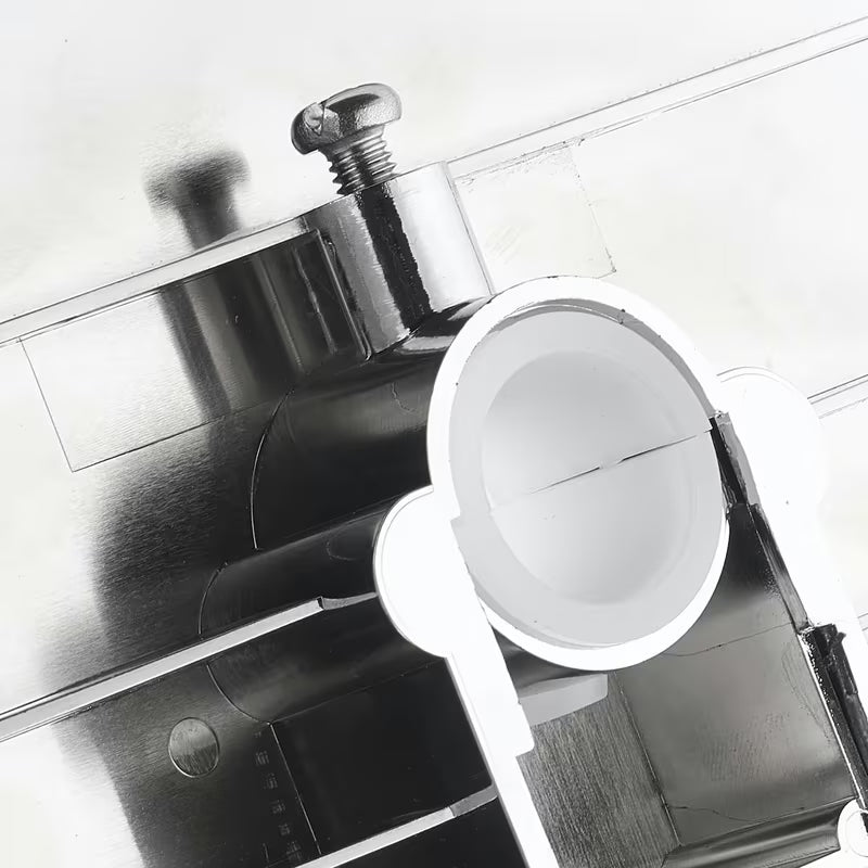 Univerzalni drsna polica SIKO Chrome za pršno drsno palico s kompletom zamenljivih plastičnih objemk