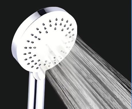 Bijela ručna tuš slušalica SIKO okruglog dizajna, promjera 12 cm, sa samočistećim mlaznicama