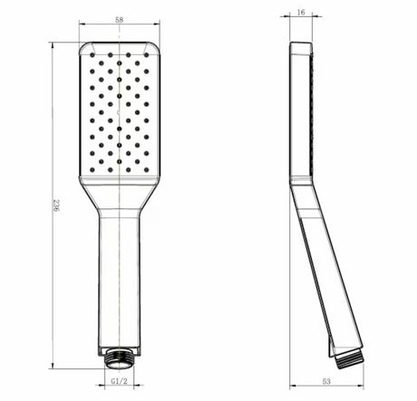 Kromirani ručni tuš SIKO sa samočistećim mlaznicama i jednom funkcijom tuša