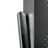 Crni tuš panel SIKO s 4 funkcije, uključujući nadglavni i ručni tuši, vodopad i masažne mlaznice.