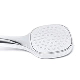 Kromirani komplet za kad SIKO s ručnim tušem, mesinganim držačem i metalnim crijevom 150 cm, zaobljenog dizajna.