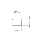 Pokrivna rozeta za pisoar Silfra v izvedbi 12 mm pro za montažo pisoarja