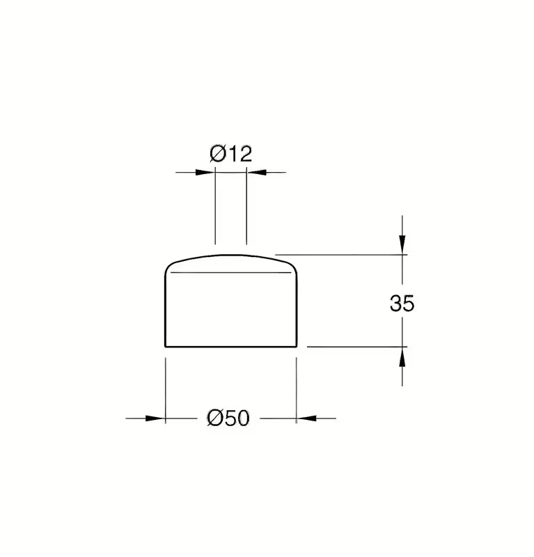 Pokrivna rozeta za pisoar Silfra v izvedbi 12 mm pro za montažo pisoarja
