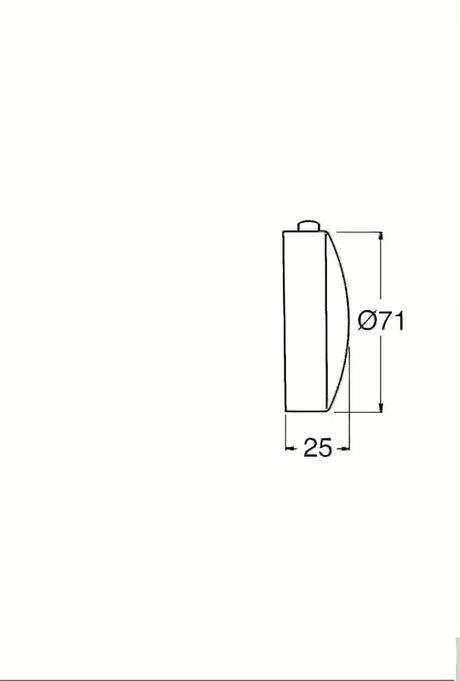 Rezervni upravljački kotačić pro za kade automatske sifone Seicrtek i Sucrtek u krom izvedbi.